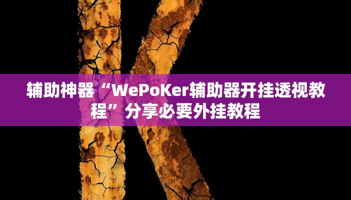辅助神器“WePoKer辅助器开挂透视教程”分享必要外挂教程 辅助神器“WePoKer辅助器开挂透视教程”分享必要外挂教程