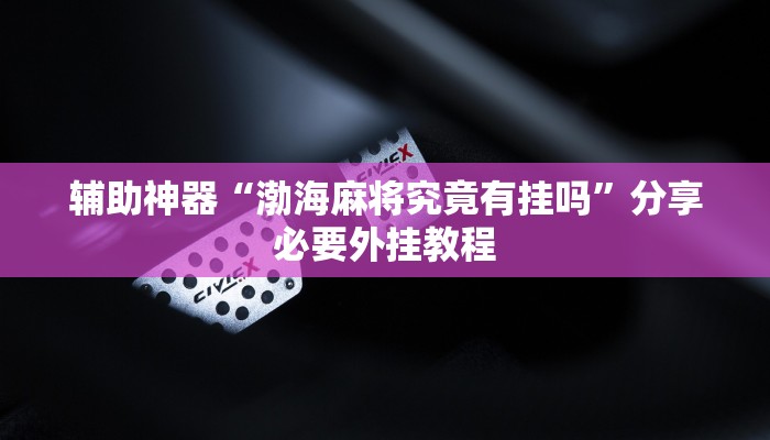 辅助神器“渤海麻将究竟有挂吗”分享必要外挂教程 辅助神器“渤海麻将究竟有挂吗”分享必要外挂教程