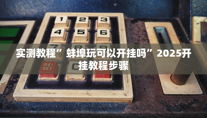 实测教程”蚌埠玩可以开挂吗”2025开挂教程步骤