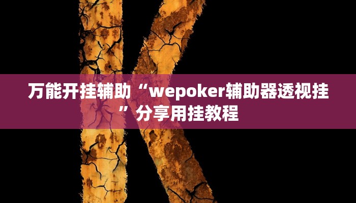 万能开挂辅助“wepoker辅助器透视挂”分享用挂教程