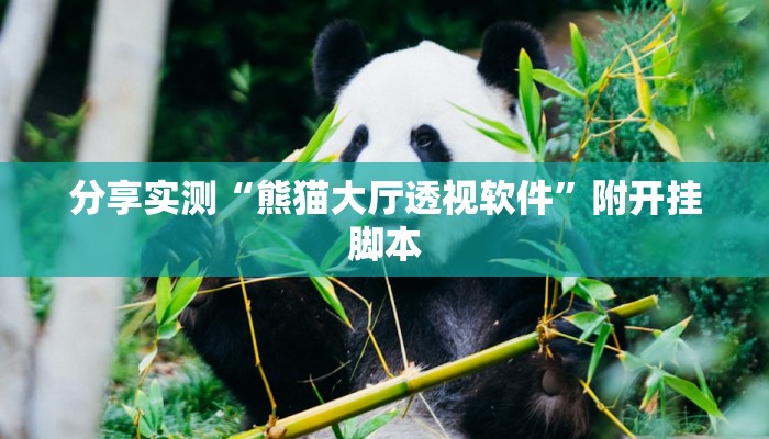 分享实测“熊猫大厅透视软件”附开挂脚本 分享实测“熊猫大厅透视软件”附开挂脚本