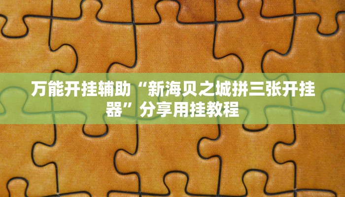万能开挂辅助“新海贝之城拼三张开挂器”分享用挂教程