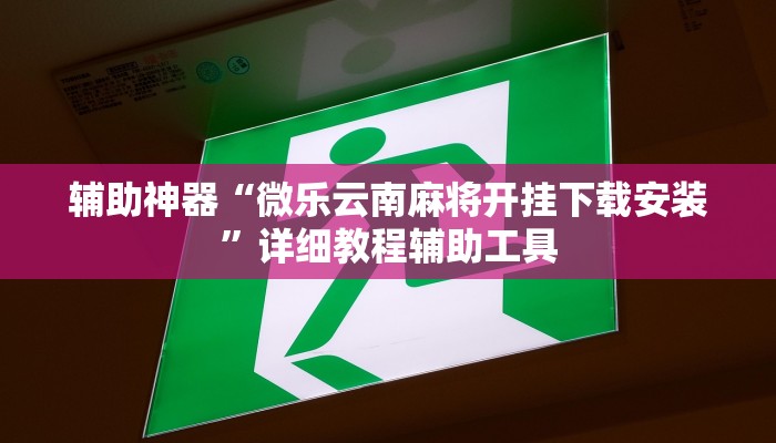 辅助开挂工具“人人烟台麻将怎么开挂”附开挂脚本 辅助开挂工具“人人烟台麻将怎么开挂”附开挂脚本