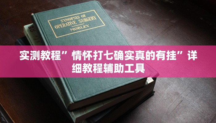 实测教程”情怀打七确实真的有挂”详细教程辅助工具
