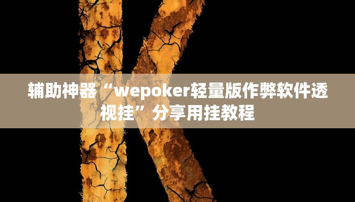 辅助神器“wepoker轻量版作弊软件透视挂”分享用挂教程 辅助神器“wepoker轻量版作弊软件透视挂”分享用挂教程
