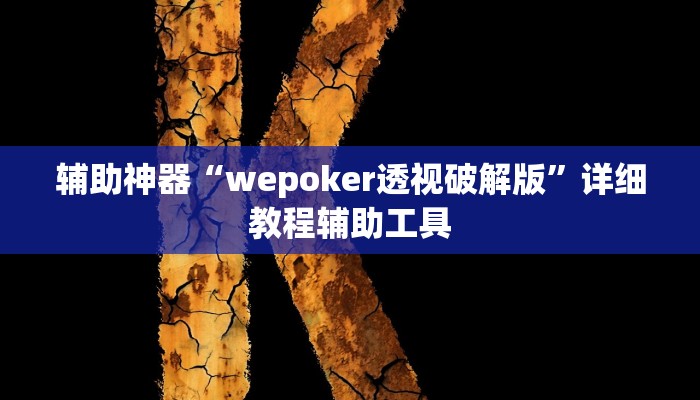 辅助神器“wepoker透视破解版”详细教程辅助工具
