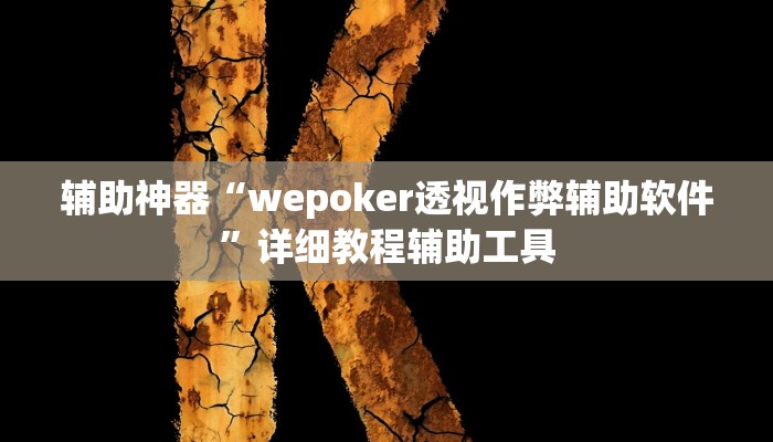 辅助神器“wepoker透视作弊辅助软件”详细教程辅助工具