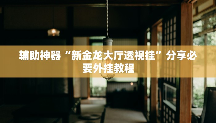 辅助神器“新金龙大厅透视挂”分享必要外挂教程