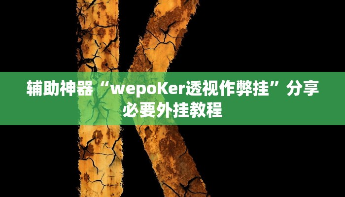 辅助神器“wepoKer透视作弊挂”分享必要外挂教程