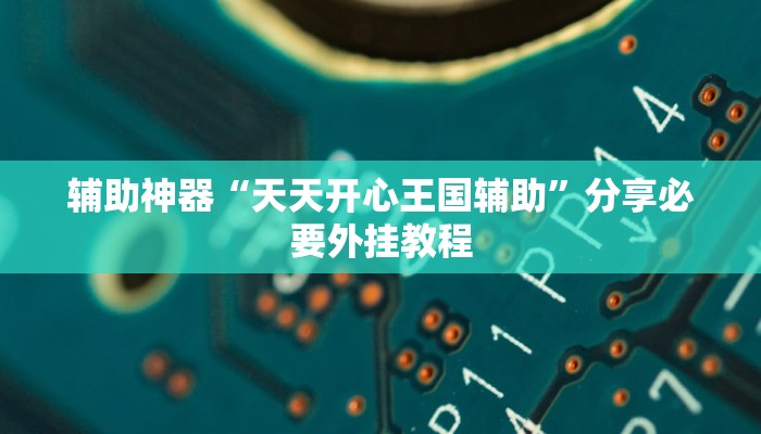 辅助神器“天天开心王国辅助”分享必要外挂教程