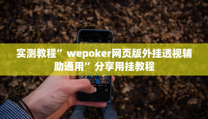 实测教程”wepoker网页版外挂透视辅助通用”分享用挂教程