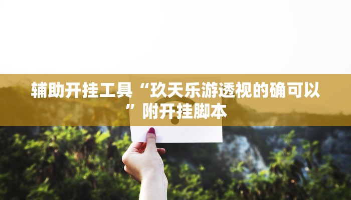 辅助开挂工具“玖天乐游透视的确可以”附开挂脚本 辅助开挂工具“玖天乐游透视的确可以”附开挂脚本