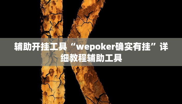 辅助开挂工具“wepoker确实有挂”详细教程辅助工具