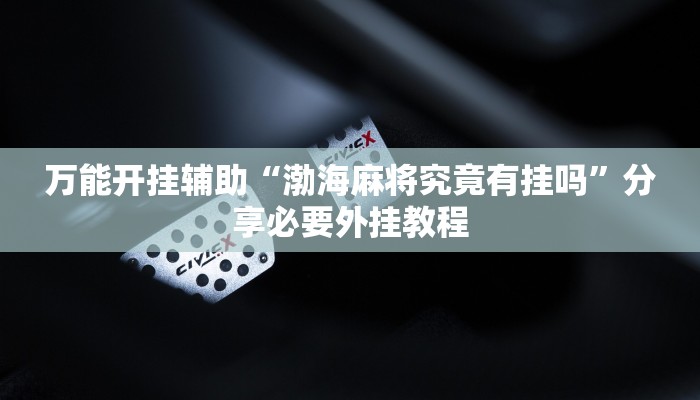 万能开挂辅助“渤海麻将究竟有挂吗”分享必要外挂教程