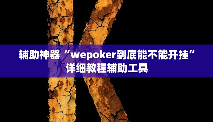 辅助神器“wepoker到底能不能开挂”详细教程辅助工具