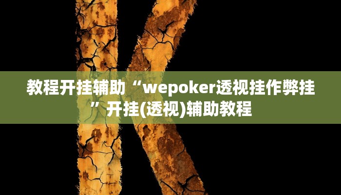 教程开挂辅助“wepoker透视挂作弊挂”开挂(透视)辅助教程