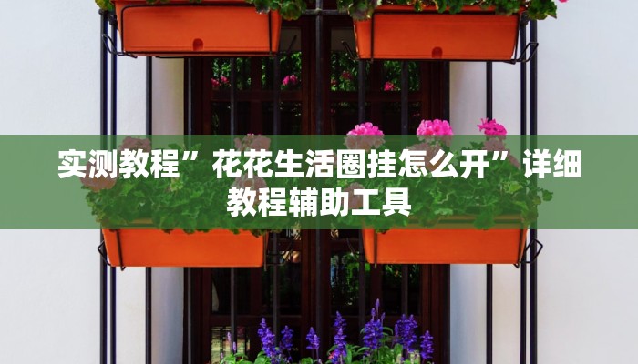 实测教程”花花生活圈挂怎么开”详细教程辅助工具