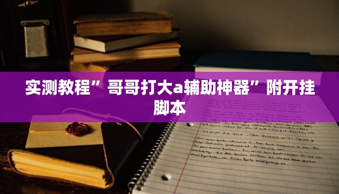 实测教程”哥哥打大a辅助神器”附开挂脚本
