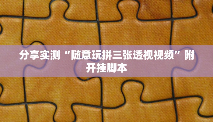 分享实测“随意玩拼三张透视视频”附开挂脚本