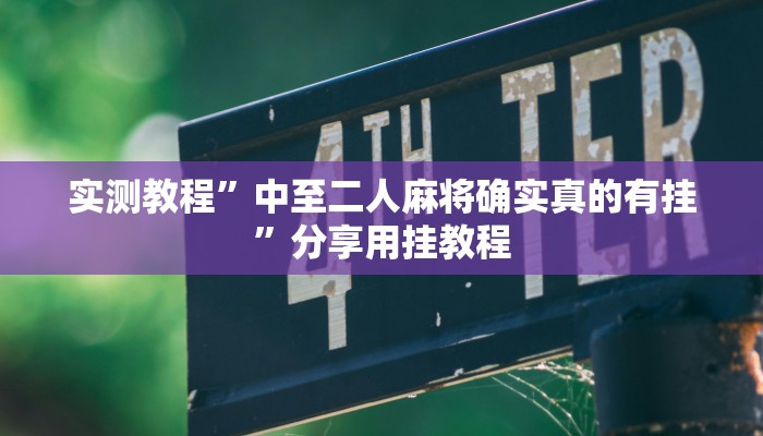 实测教程”中至二人麻将确实真的有挂”分享用挂教程