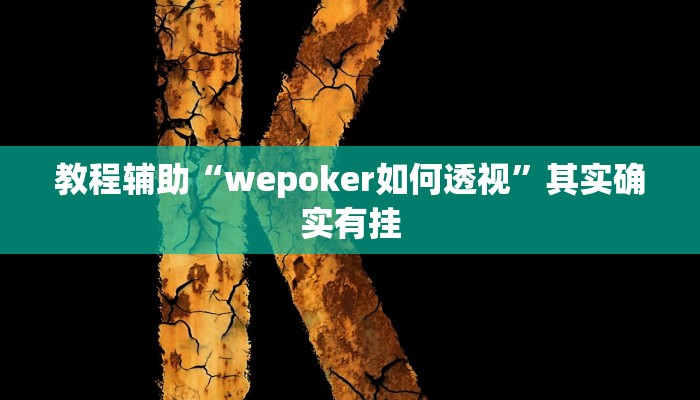 教程辅助“wepoker如何透视”其实确实有挂 教程辅助“wepoker如何透视”其实确实有挂