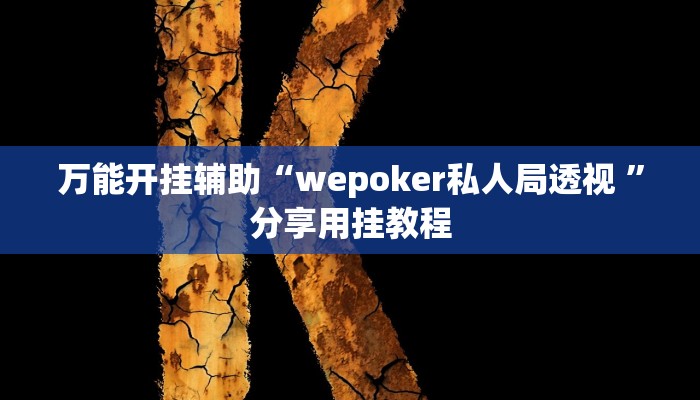 万能开挂辅助“wepoker私人局透视 ”分享用挂教程