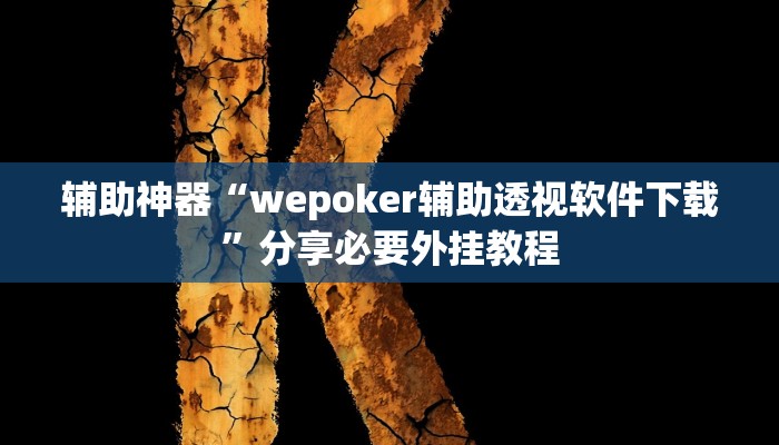 辅助神器“wepoker辅助透视软件下载”分享必要外挂教程