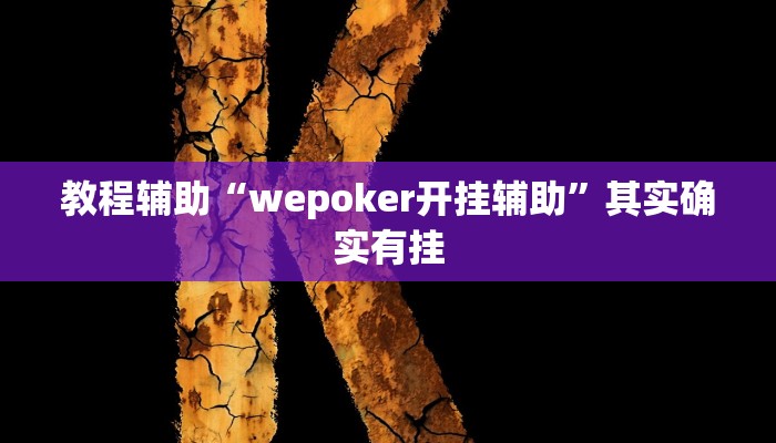 教程辅助“wepoker开挂辅助”其实确实有挂